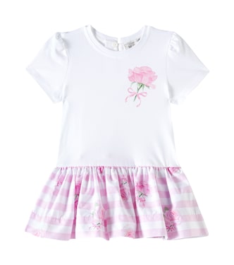 Baby printed cotton-blend dress | Monnalisa