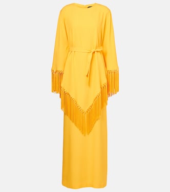 Fringed crêpe cady kaftan | Taller Marmo