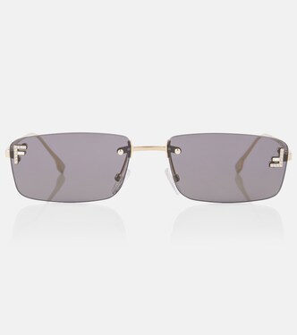 Fendi First Crystal rectangular sunglasses | Fendi