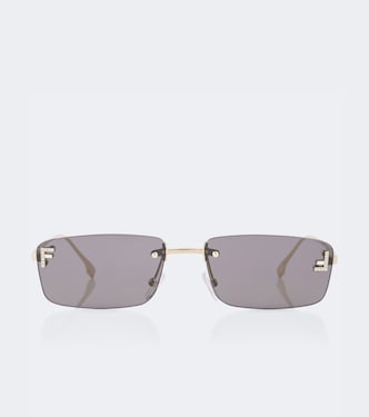 Fendi First Crystal rectangular sunglasses | Fendi