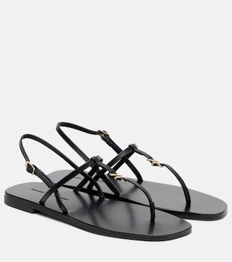 Monogram leather thong sandals | Proenza Schouler