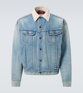 Joret corduroy-trimmed denim jacket | The Row