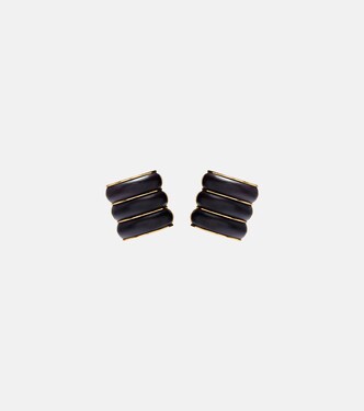 Bumper wooden clip-on earrings | Alaïa