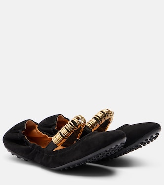 Verzierte Ballerinas Dee aus Veloursleder | Tod's