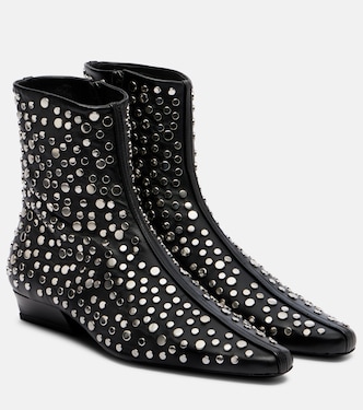 Wally studded leather ankle boots  | Staud