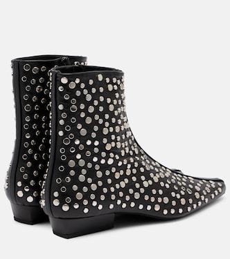 Wally studded leather ankle boots in black - Staud | Mytheresa