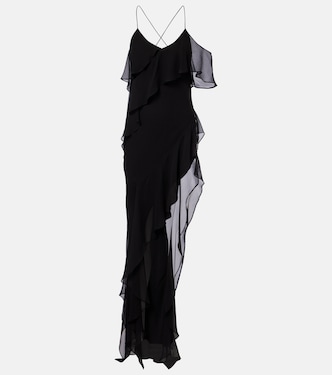 Ruffled silk chiffon maxi dress | The Sei