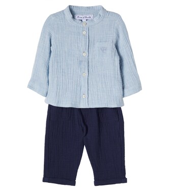 Baby cotton shirt and pants set | Tartine et Chocolat