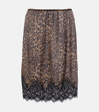 Thea animal-print silk midi skirt | Nili Lotan
