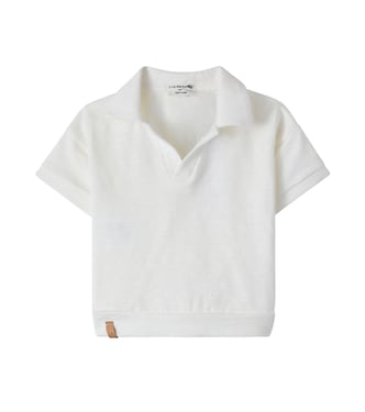 Baby Vajol linen-blend jersey polo shirt | 1 + in the Family