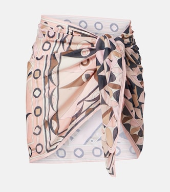 Mixed Print cotton beach cover-up | Pucci