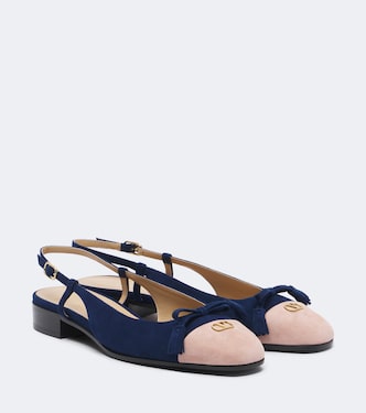 Valet Du Roi suede slingback flats | Valentino Garavani