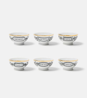 Set of 6 porcelain bowls | Fornasetti