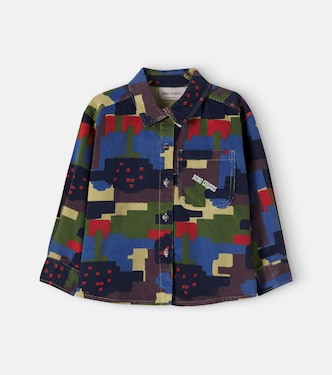 Paint Forest printed cotton corduroy shirt | Bobo Choses