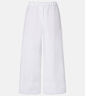 Linen and cotton wide-leg pants | Brunello Cucinelli