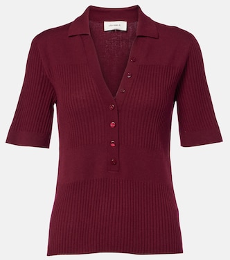 Malie ribbed-knit cashmere polo sweater | Lisa Yang