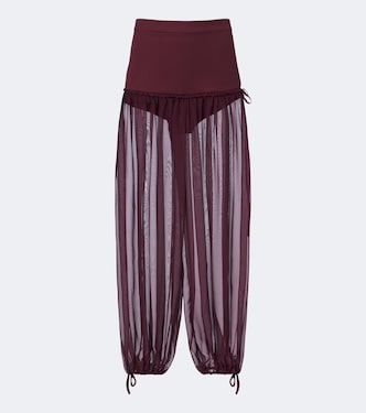 Semi-sheer wide-leg pants | Nensi Dojaka