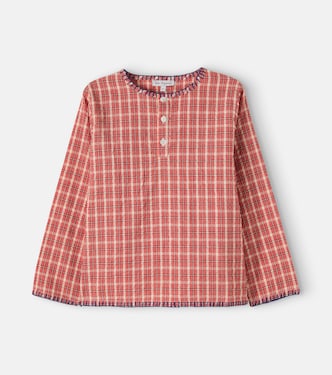Beau checked cotton blouse | Bebe Organic