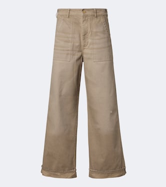 Cotton twill wide-leg pants | Acne Studios