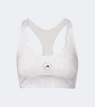 Logo leopard-print sports bra | Adidas by Stella McCartney