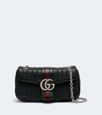 GG Marmont Small leather shoulder bag | Gucci