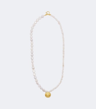 Gaia mother-of pearl 24kt gold-plated necklace | Ysso