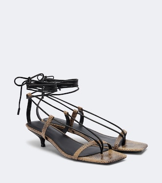 Epps snake-effect leather sandals | A.Emery