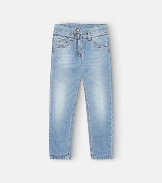 patch denim jeans | Balmain Kids