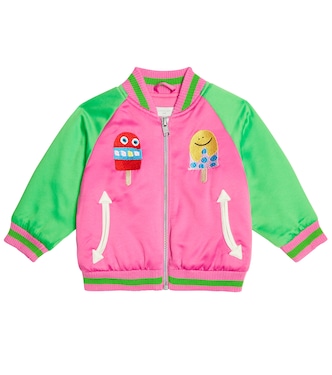 Baby appliquéd satin jacket | Stella McCartney Kids