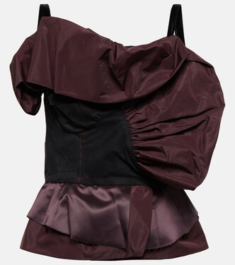 Dekonstruiertes Top aus Satin und Mesh | Maison Margiela