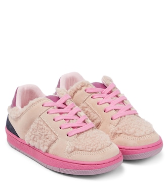Teddy-trimmed suede sneakers | Marc Jacobs Kids