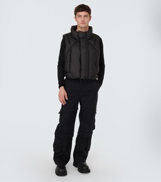 Grid cropped down vest in black - Entire Studios | Mytheresa