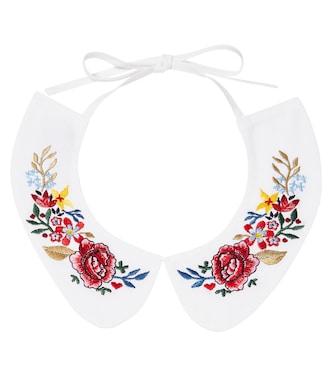 Floral embroidered cotton collar | Paade Mode