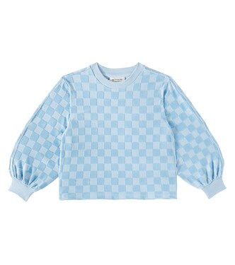 Checked cotton-blend fleece sweatshirt | Scotch & Soda Kids