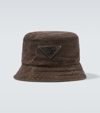 Logo cotton bucket hat | Prada