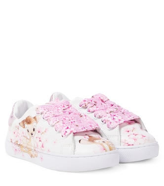 X Disney® Sneakers Bambi aus Leder | Monnalisa