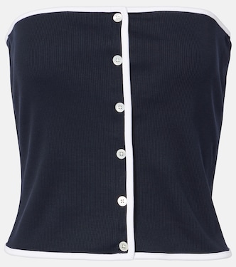 Valley cotton-blend tube top | Veronica Beard