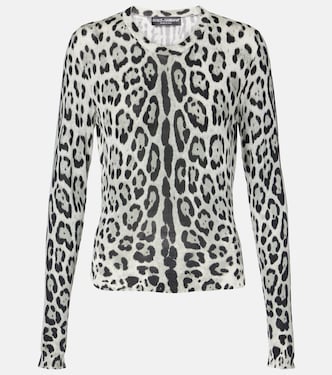 Animal-print silk sweater | Dolce&Gabbana