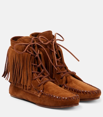 Indiana fringed suede ankle boots | Paris Texas