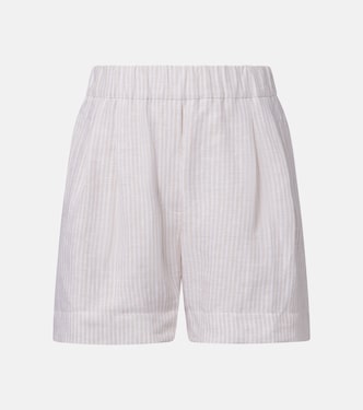 Striped linen Bermuda shorts | Brunello Cucinelli