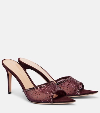 Rania 85 crystal-embellished mules | Gianvito Rossi
