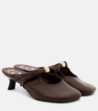 Pebble 45 leather mules | Loewe