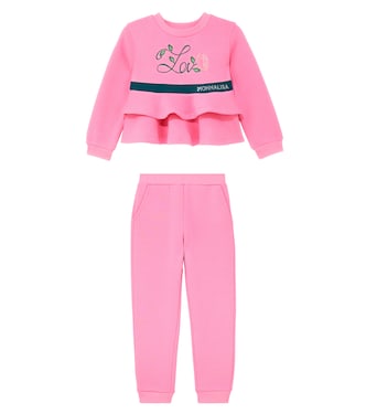 Cotton-blend sweatshirt and sweatpants set | Monnalisa