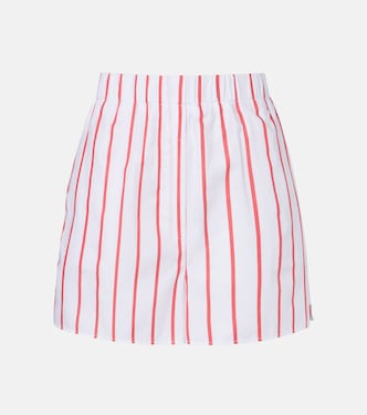 Lui striped cotton poplin shorts | The Frankie Shop