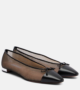 Gioia mesh and leather ballet flats | Aquazzura