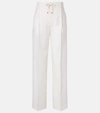Pleated wool straight pants | Moncler
