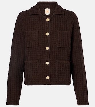 Waffle-knit wool and cashmere cardigan | Jardin des Orangers
