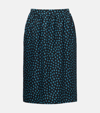 Polka-dot silk jacquard pencil skirt | Chloé