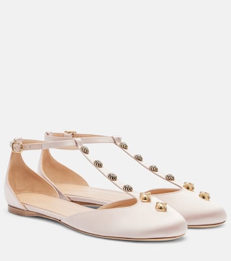Celeste embellished satin flats | Chloé