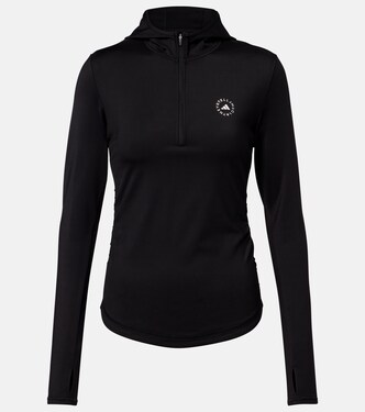 Logo hooded zip-up top | Adidas by Stella McCartney
